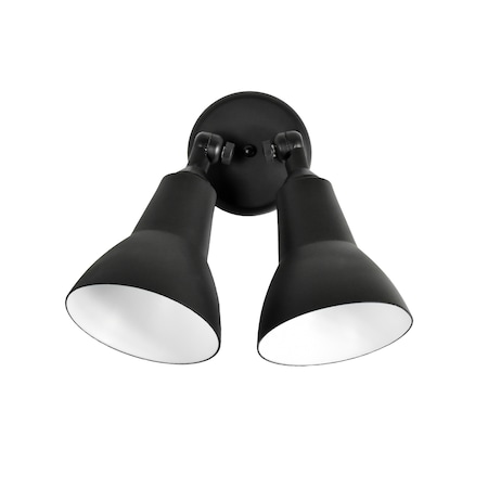 Outdoor Essentials 2-Light 18.5 Wide Black Outdoor Wall Sconce